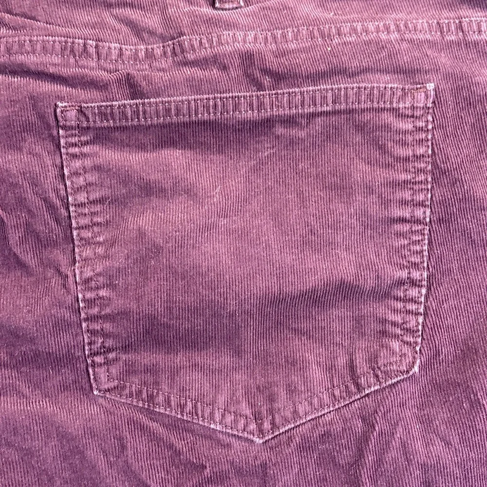 Lands End Wine Corduroy‎ Straight Leg Pants Womens Fit 2 Size 20W